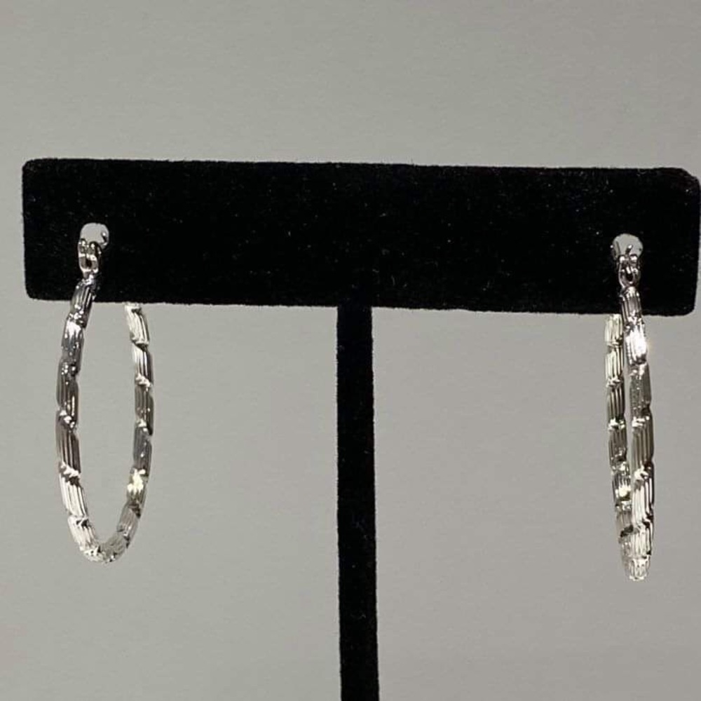 Napier Silver Taylor Swift Selena Gomez Inspired 1.25" Wedding Gift Earrings